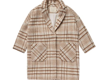 Longline Coat Rustic Plaid Hot on Sale