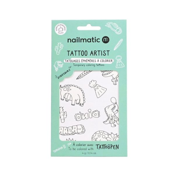 12 Temporary Coloring Tattoos - Dinosaurs For Discount