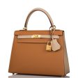 Hermes Special Order (HSS) Kelly Sellier 25 Gold and Trench Epsom Brushed Gold Hardware Sale