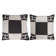 Hermes  Avalon  Ecru and Gris Fonce Signature H Cushion PM Set of Two Discount