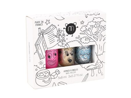 Kid Nail Polish Set - Luna, Aurora, and Pinky Cheap