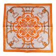 Hermes  Gavroche  Orange Silk Pocket Square Scarf 45cm Supply