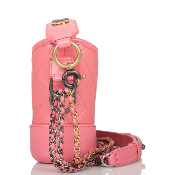 Chanel Gabrielle 20 Hobo Bag Pink Lambskin Mixed Metal Hardware Online Sale