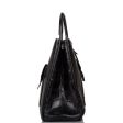 Pre-owned Christian Dior Diorissimo Pocket Tote Black Matte Alligator Silver Hardware Fashion