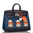 Hermes Night Sac Faubourg Birkin 20 Bleu Marine Matte Alligator Palladium Hardware Hot on Sale