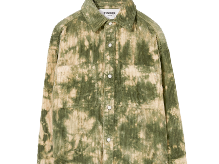 MAGALI Light Khaki Tie & Dye Cord - Long Sleeve Shirt Discount