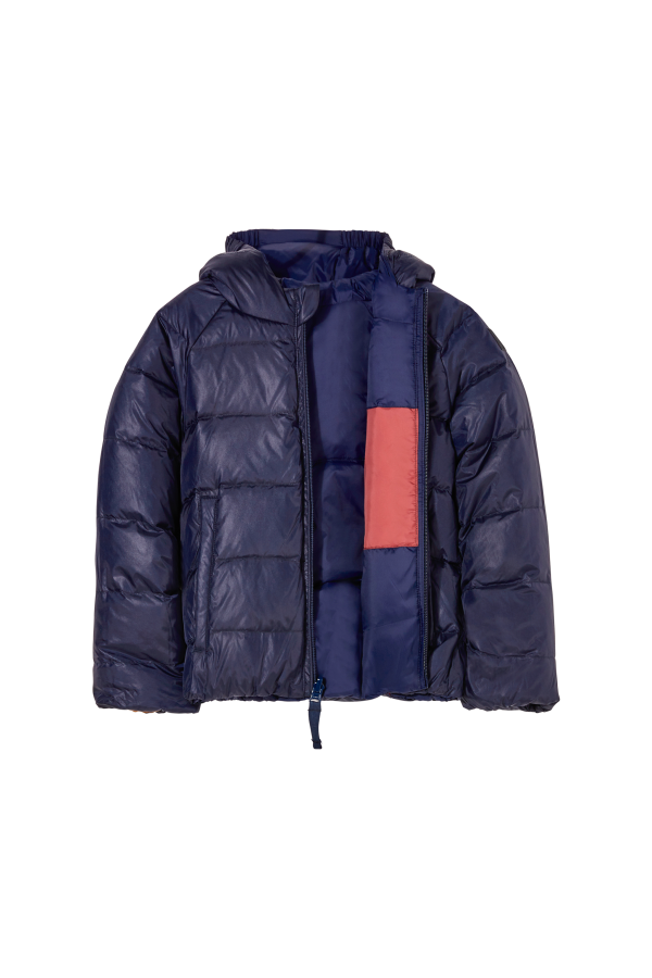 SNOWSCOUT Navy Colorblock - Reversible Down Jacket For Discount