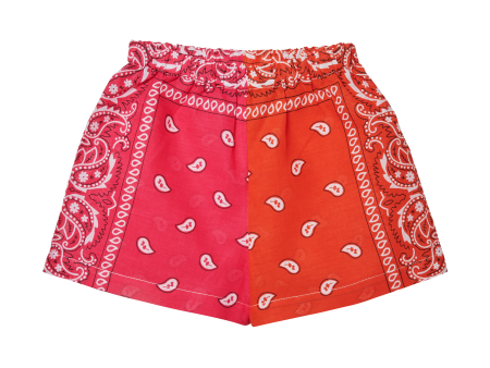 Bandana Shorts Red Hot on Sale