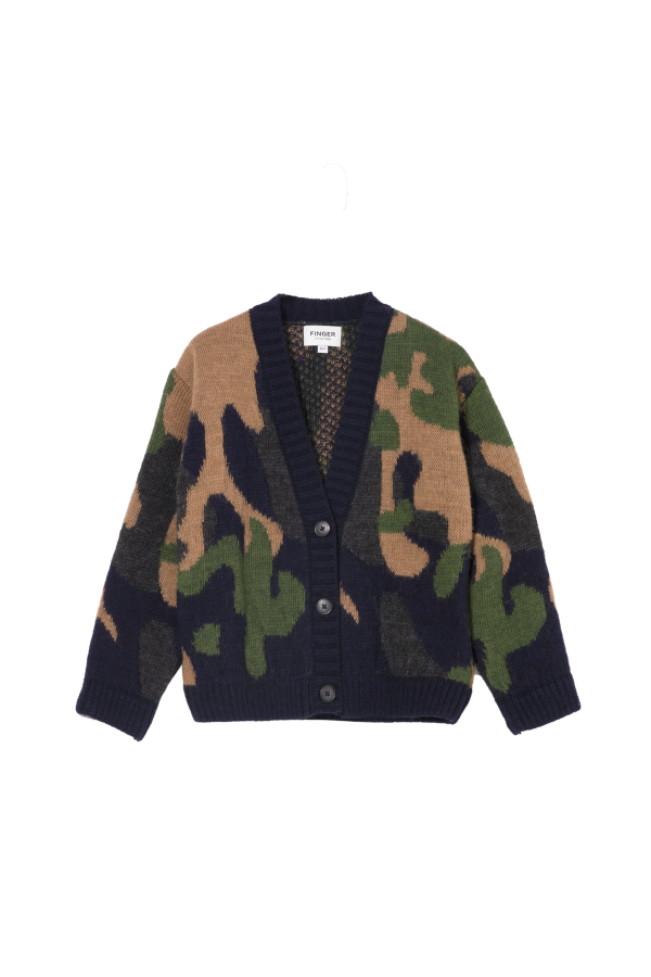 ALIENOR Tobacco Camo - Cardigan Hot on Sale