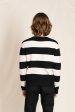 MICHEL Ecru Absolute Black Stripes - Round Neck Jumper Supply