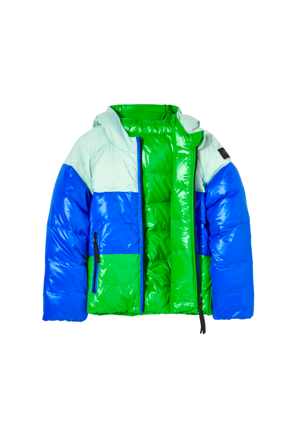 SNOWSCOUT Happy Green Colorblock - Reversible Down Jacket Sale