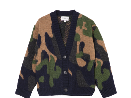 ALIENOR Tobacco Camo - Cardigan Hot on Sale