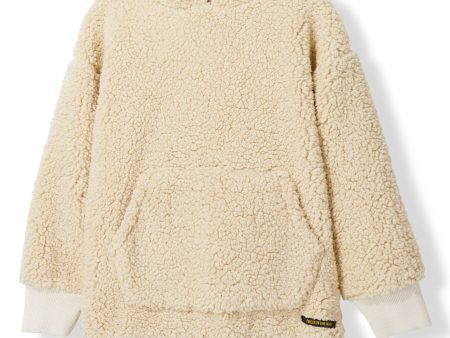 Yankton Sand Sherpa Knitted Oversized Hoody Online now