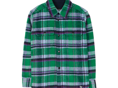 NEW DUSK Green Checkers - Long Sleeve Shirt Online now