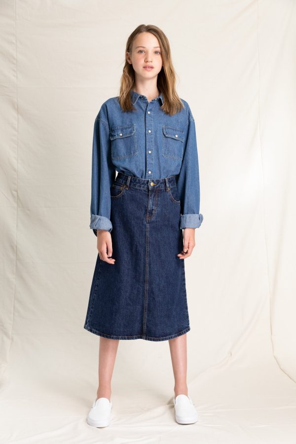 ODESSA Medium Blue - Denim Skirt Discount