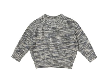 Relaxed Knit Sweater Heathered Slate Cheap