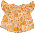 Tunic Soleil Stripe Lurex Vintage Flower Orange Online Sale