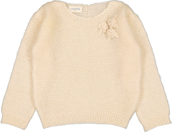 Pull Roxy Mohair Embroidery Lurex Cream Hot on Sale