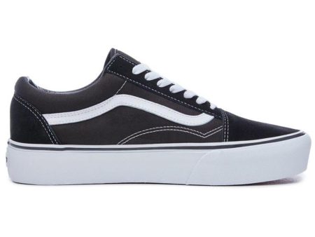 Old Skool Platform - (Suede Canvas) Black-White Supply