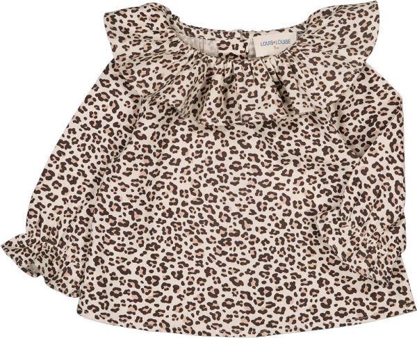 Tunic Lilie Twill Brushed Leopard Beige Hot on Sale