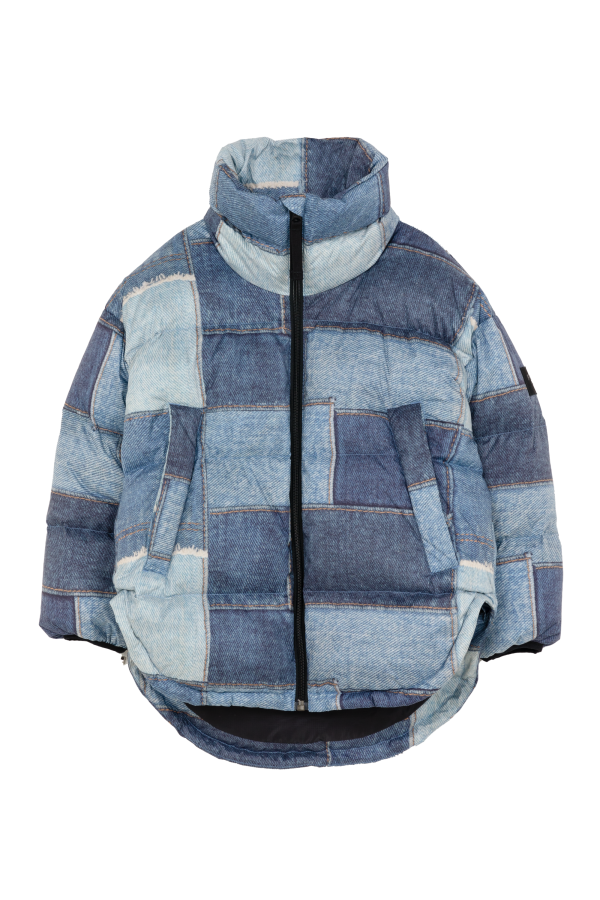 SNOWBAG Blue Patchwork - Down Jacket For Sale