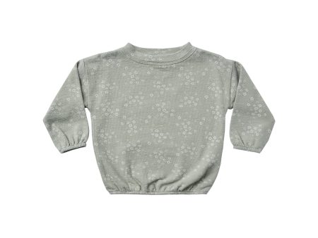 Slouchy Pullover Meadow Blue Fog Hot on Sale