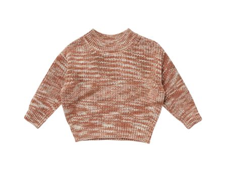 Relaxed Knit Sweater Heathered Spice Fashion