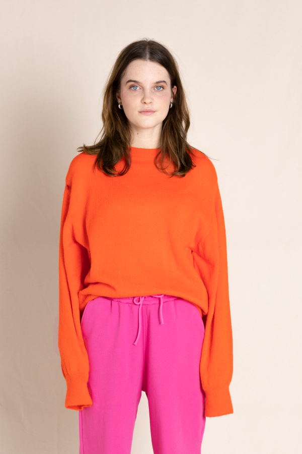 FONDA Super Red - Round Neck Jumper on Sale