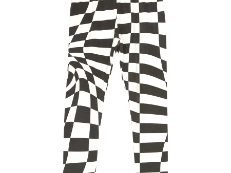 LOUD Black Twisted Checkers - Legging Pants Discount