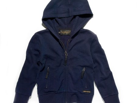 Outlaw Navy Zipped Hoody Online Sale