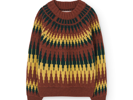 Zig Zag Bull Kids Sweater Brown For Sale