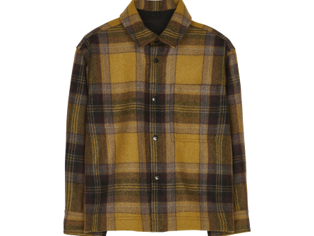 DOVA Dark Yellow Checkers - Warm Long Sleeve Shirt Online now