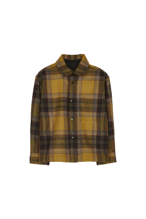 DOVA Dark Yellow Checkers - Warm Long Sleeve Shirt Online now