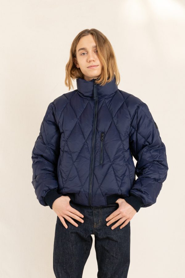 SNOWFLIGHT Navy - Reversible Down Jacket Online