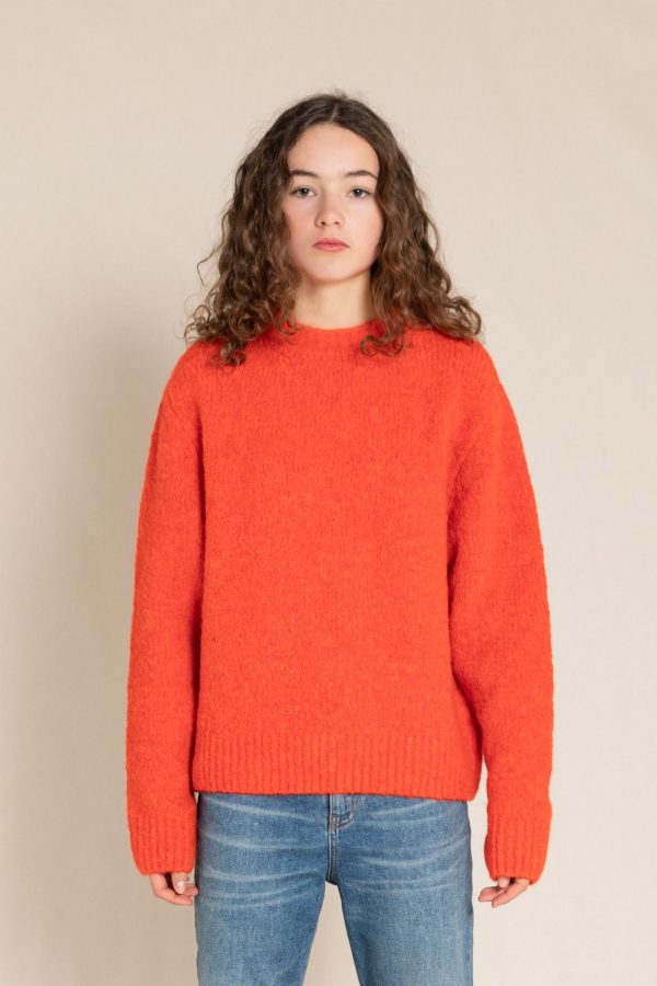 LONA Red - Crew Neck Sweater Fashion