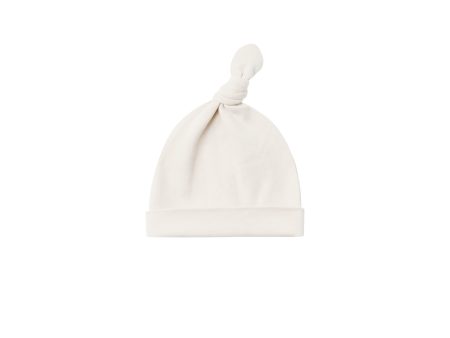 Knotted Baby Hat Ivory For Discount