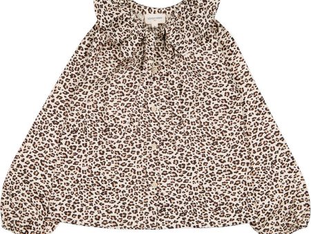 Tunic Angele Twill Brushed Leopard Beige Hot on Sale