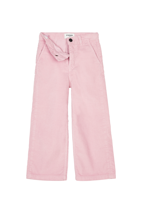 CHARLIE Candy Pink Cord - Loose Fit Cropped Pants For Discount