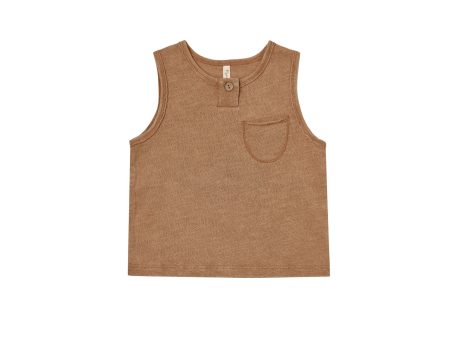 Jersey Button Tank Camel  Camel Supply