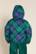 SNOWFALL Ink Blue Checkers - Down Jacket Hot on Sale