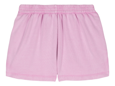 Short Liam Fleece Super Pink Logo Azzurro Online Hot Sale