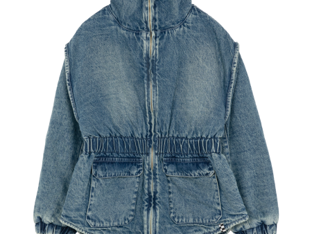 GRACE Blue Denim - Elasticated Waistband Jacket Cheap