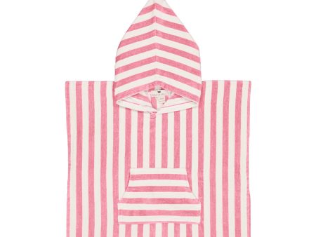 Suzon Bath Poncho Strawberry White Sale