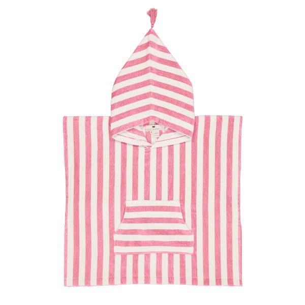 Suzon Bath Poncho Strawberry White Sale