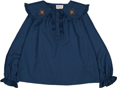 Tunic Lala Twill Brushed Check Navy Supply