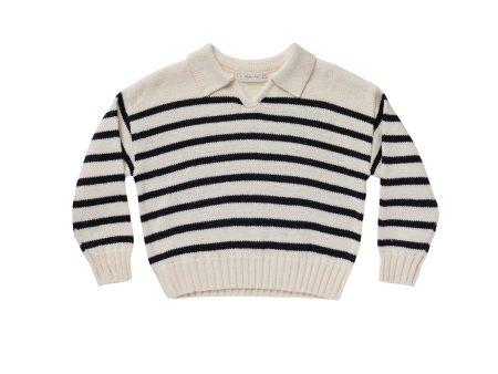 Collared Sweater Black Stripe For Discount