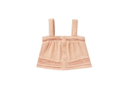 Pleat Tank Apricot For Cheap