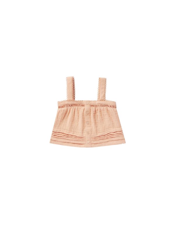 Pleat Tank Apricot For Cheap