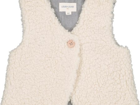 Cardigan Vava Fake Fur Cream Fashion