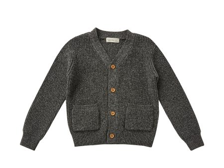 Button Cardigan Charcoal Supply